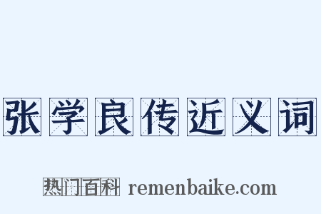 张学良传近义词是什么意思的图片